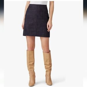 See By Chloe Navy Plaid Skirt
